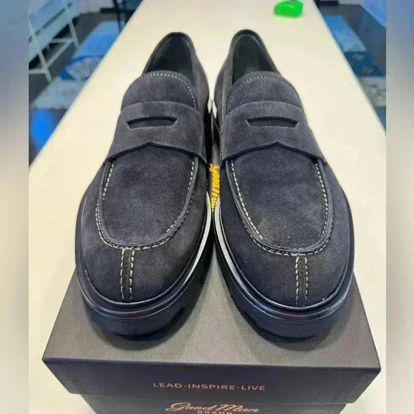 Good Man Brand Black Suede Loafers - Picture 1 of 12